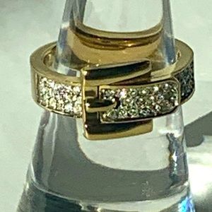 Michael Kors Buckle Pave Ring size 7